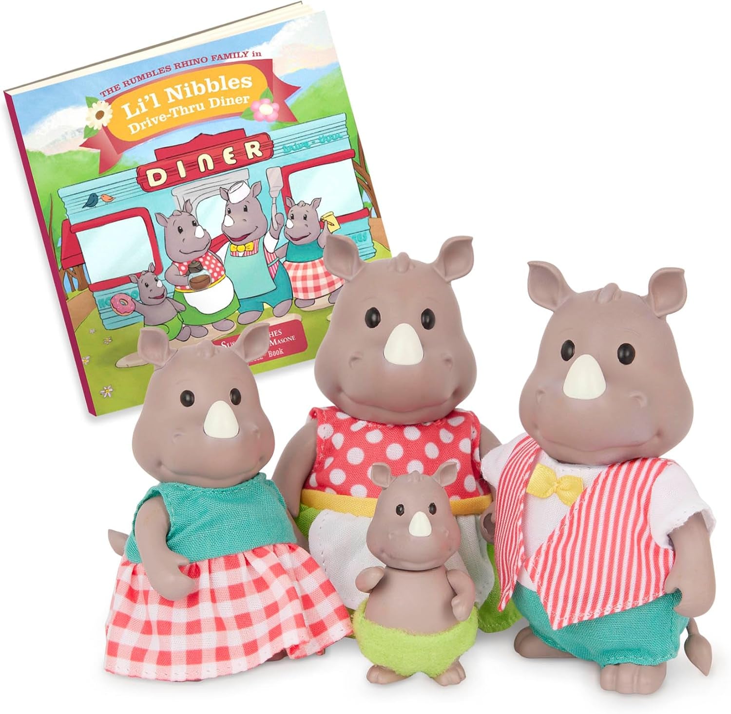 Li’L Woodzeez – Friendz Club Farm Set – Duck, Sheep, Pig, Cow – Set of 4 Collectible Posable Doll Figures – Pretend Play Gift Toy for Kids Age 3+